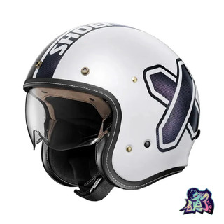 【台中硬了安全帽】SHOEI J.O+ JO+CROSS LOGO2 四分之三 彩繪款 復古帽 新品 公司貨
