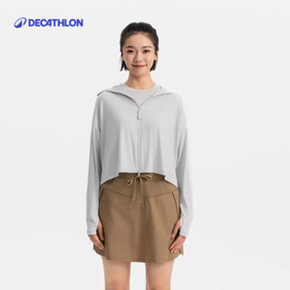 【迪卡儂】女款輕量透氣短版防曬外套 KNIT 500｜Decathlon