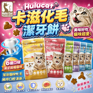Hulucat 卡滋化毛潔牙餅 60g 貓潔牙餅 化毛餅 貓零食 排毛球 潔牙點心 貓咪餡餅
