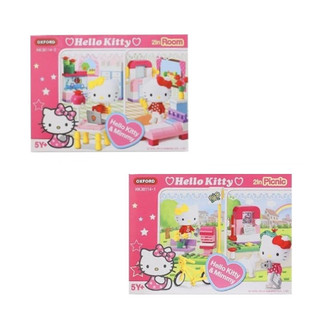 台灣出貨 HELLO KITTY 2入KT郊遊與小臥室積木組 【4031407】