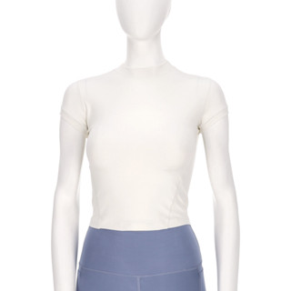 New Balance NB DRY 女款 白色 快乾 合身 短版 上衣 運動 休閒 短袖 WT51126WT