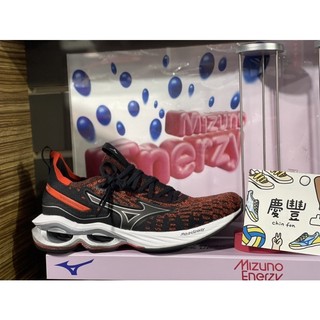 慶豐體育👟 美津濃 Mizuno WAVE CREATION 22 WAVEKNIT👦🏻🏃 J1GC223310 黑紅