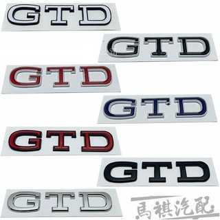 適用於福斯改裝新款GTD車標 英文字母車貼 後標尾標 側標 車身標誌Logo