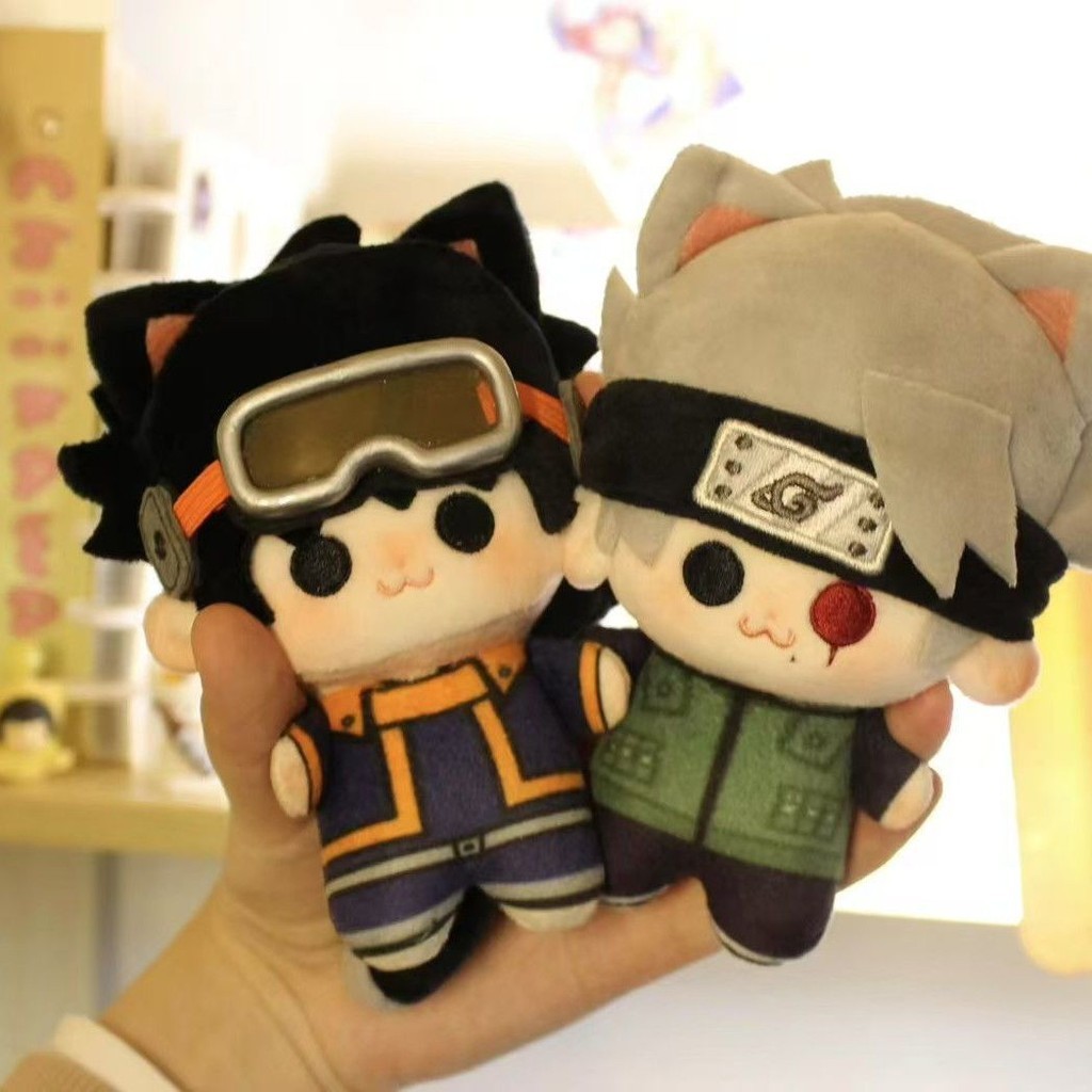 🎀超萌10cm無屬性棉花娃娃🎀火影忍者佐助宇智波佐助屬性10cm印花體 棉花娃娃 裸娃玩偶二次元