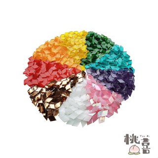 臺灣出貨菱形馬賽克 diy土耳其燈臺燈蒂凡尼雲母彩色玻璃裝飾燭臺手工材料熱銷