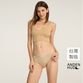 【Anden Hud】秘密花園．緊帶中腰三角內褲(芝麻棕-蜜蜂緊帶) 純棉臺灣製