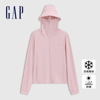 Gap 女裝 Logo防曬連帽外套-淡粉色(766124)