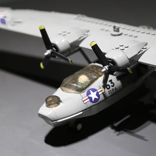 相容樂高PBY水上飛機轟炸機二戰diy軍事戰鬥機兒童玩具拼裝積木飛機積木 戰機積木 相容樂高樂