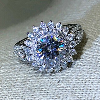【熱賣】跨境爆款配飾鋯石歐美奢華女款結婚指環合金戒指