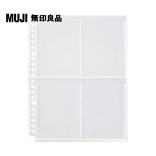 【MUJI 無印良品】收藏活頁夾用補充袋(遊戲卡尺寸)/4口袋.A5寬型用.10入