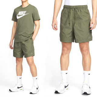 Nike As M Nk Club Flow Wash Short 男款 綠色 運動 休閒 短褲 HJ1947-222