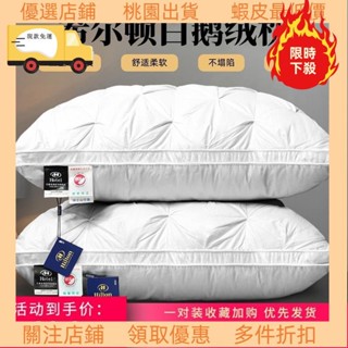 💥臺灣限時低價💥【臺灣熱賣】希爾頓五星級酒店高檔羽絨枕頭全鵝絨95白鵝絨枕芯單人家用不變形