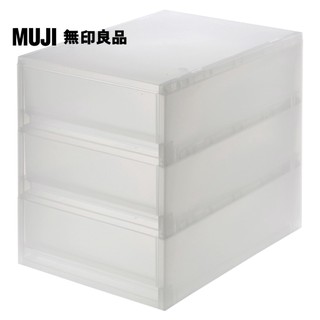 【MUJI 無印良品】PP盒/淺型/3段(正反疊)