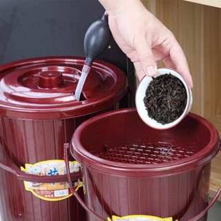 【熱賣】茶渣桶茶葉垃圾桶廢水桶過濾茶桶客廳家用塑膠茶水桶功夫茶具配件