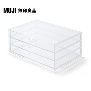 【MUJI 無印良品】壓克力盒/橫型.3層