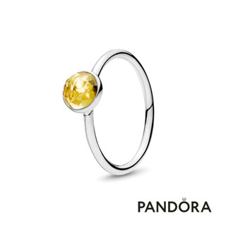 【Pandora官方直營】蜜黃圓形寶石戒指-絕版品