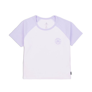 Converse Chuck Patch Colorblock Top 女款 白紫色 短袖 10027396-A05