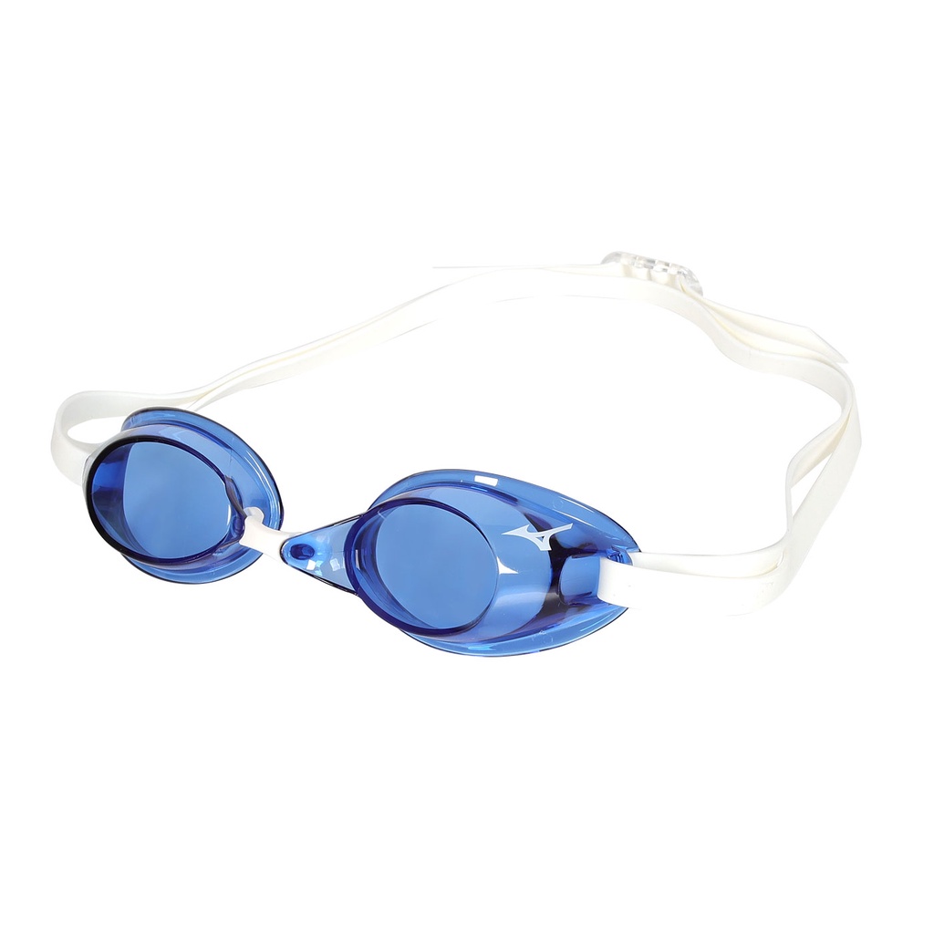 MIZUNO SWIM-日製競技型泳鏡(抗UV 防霧 蛙鏡 游泳 戲水「N3JEB75000-15」 藍白