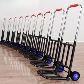 【熱賣】購物家用搬運擺攤拖車買菜神器輕拉貨車便攜行李手推車小拉車折疊