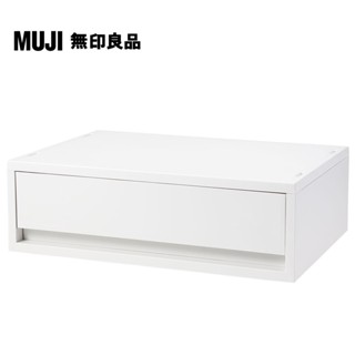 【MUJI 無印良品】PP資料盒/橫式/淺型/白灰