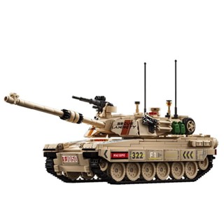 裝甲車積木 坦克車積木 高難度美軍M1A2主戰坦克積木裝甲車拼裝軍事戰車8歲玩具汽車66050 積木 模型 樂高