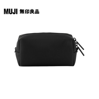 【MUJI 無印良品】自由組合收納包/長方形.小.厚型/黑
