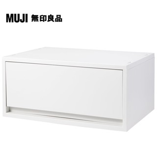 【MUJI 無印良品】PP資料盒/橫式/深型/白灰