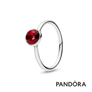 【Pandora官方直營】深紅圓形寶石戒指-絕版品