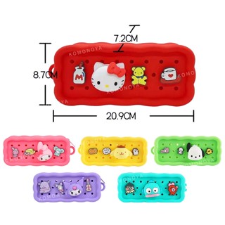 【現貨】小禮堂 Sanrio 三麗鷗 矽膠洞洞鉛筆盒 (大頭興趣款) Kitty 美樂蒂 布丁狗 人魚漢頓