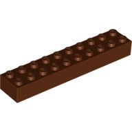 【小荳樂高】LEGO 紅棕色 2x10 磚塊/積木/顆粒 Brick 3006 4215429