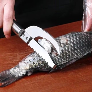 【熱賣】刮魚鱗器去魚鱗工具家用刨魚肚刀不銹鋼魚破肚二合一殺魚刀商用