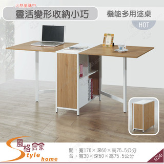 《風格居家Style》9668肯尼摺合書桌.餐桌 336-02-PX