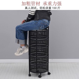 【熱賣】旋轉式置物架廚房用品轉角架落地多層多功能360度水果蔬菜收納架