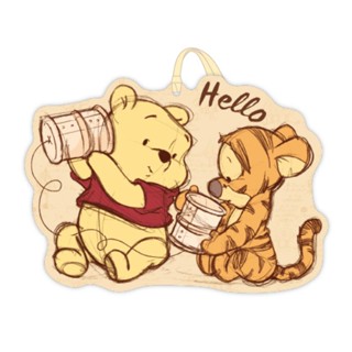迪士尼Disney 造型繫繩卡片-素描風維尼話筒 墊腳石購物網
