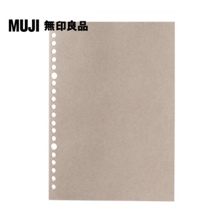 【MUJI 無印良品】書型可撕活頁紙(5mm方格).20孔/50頁.灰.A5