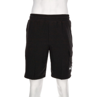 Puma 基本系列 ESS No. 1 男款 黑色 歐規 Logo 工裝 10吋 運動 休閒 短褲 68266201