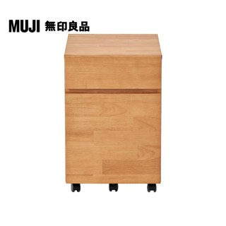 【MUJI 無印良品】木製書桌用資料櫃(大型傢俱配送)