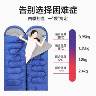 【熱賣】信封式帶帽成人戶外野營睡袋 戶外露營辦公午休家居睡袋用品 工廠