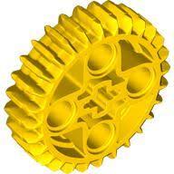 【小荳樂高】LEGO 黃色 28T 加厚齒輪 Gear Double Bevel 46372 6468070