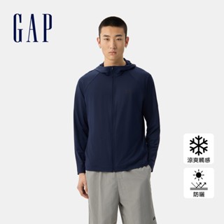 Gap 男裝 Logo印花防曬連帽外套-海軍藍(730798)