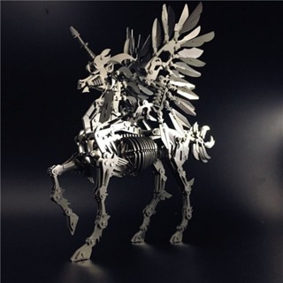金屬拼裝模型 【光滑無刺】鋼魔獸3d金屬拼裝diy模型機械組裝寶馬九尾狐創意生日禮物玩具男 品質優選 真實還原