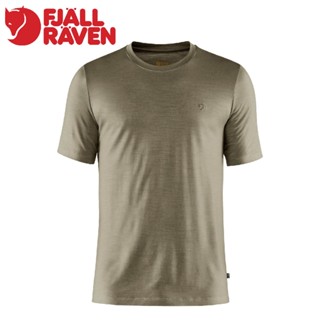 【Fjallraven 小狐狸 男 Abisko Wool 短袖羊毛排汗衣《淺橄欖》】F87193/短T/短袖/圓領T