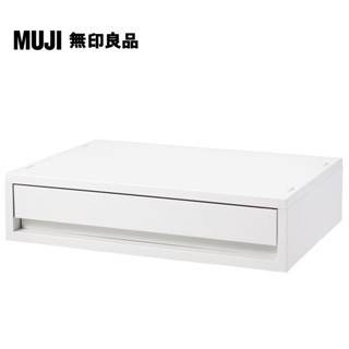 【MUJI 無印良品】PP資料盒/橫式/薄型/白灰