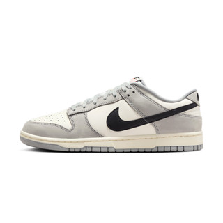 Nike Dunk Low 男鞋 煙灰色 黑勾 麂皮 低筒 Dunk 皮革 透氣 運動 休閒鞋 IB3079-101