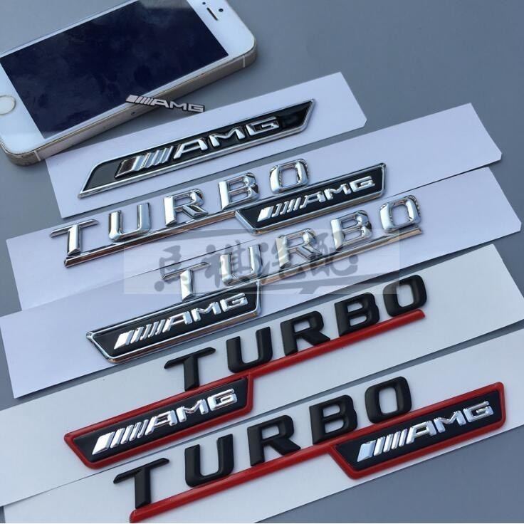 適用於奔馳BENZ賓士turboAMG葉子板標 turbo4MATIC 側標奔馳英文字母標 賓士側標英文字母標