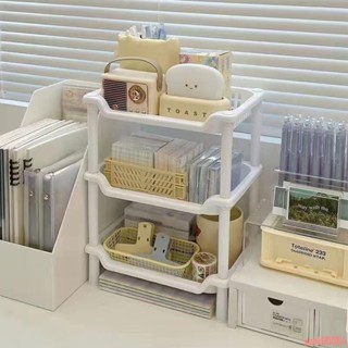 桌面收納架 【店鋪熱銷】桌面收納架 多層小型 學生宿舍化妝品 零食廚房辦公室工位整理 置物架