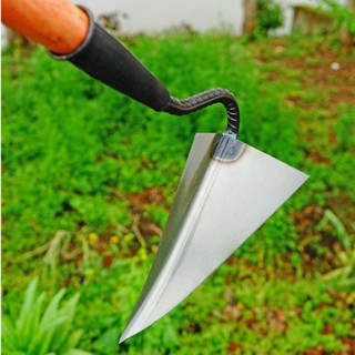 【熱賣】加厚錳鋼三角鋤農具工具家用種菜三角開溝鋤頭小尖鋤農用翻地鬆土