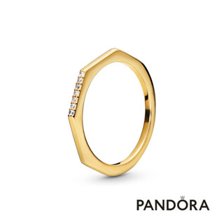 【Pandora官方直營】鍍14k金 多邊形戒指-絕版品
