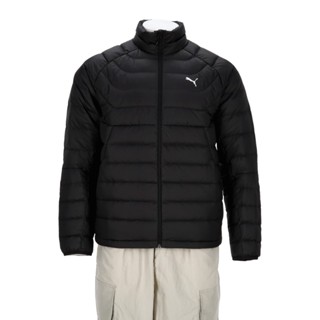Puma 基本系列 PackLITE 男款 黑色 亞規 立領 可摺收 羽絨 保暖 外套 69346201