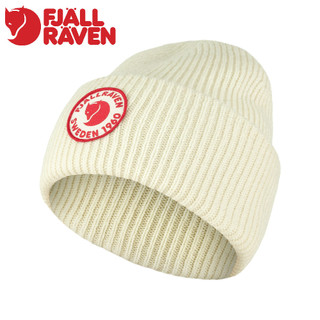 【Fjallraven 小狐狸 1960 Logo Hat 羊毛帽《粉筆白》】F78142/針織帽/毛帽